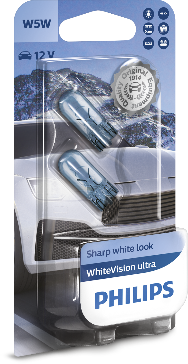 Philips W5W WVU 12V  B2 WhiteVision Ultra