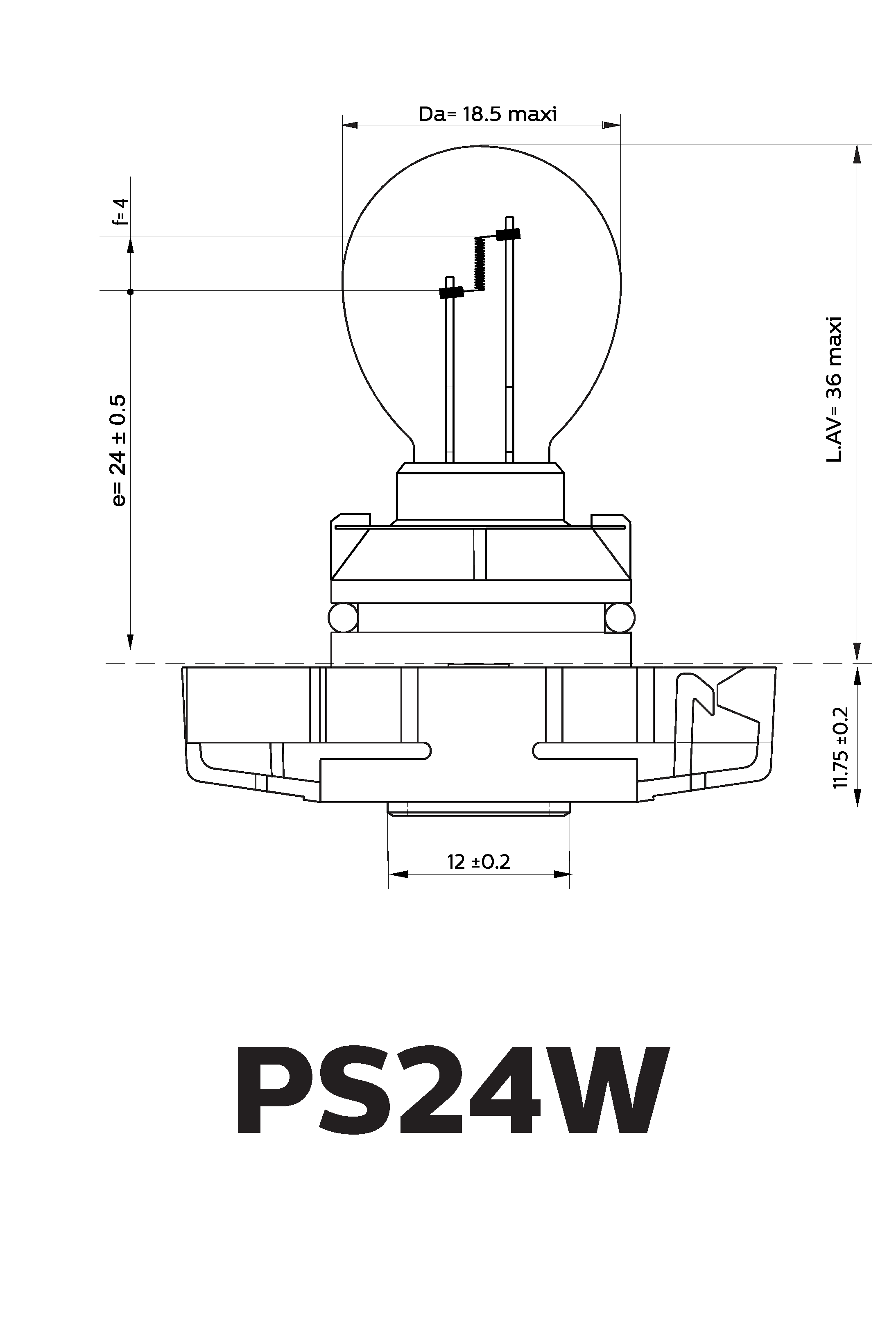 Philips PS24W Vision Signal und Innenbeleuchtung 12086FFC1