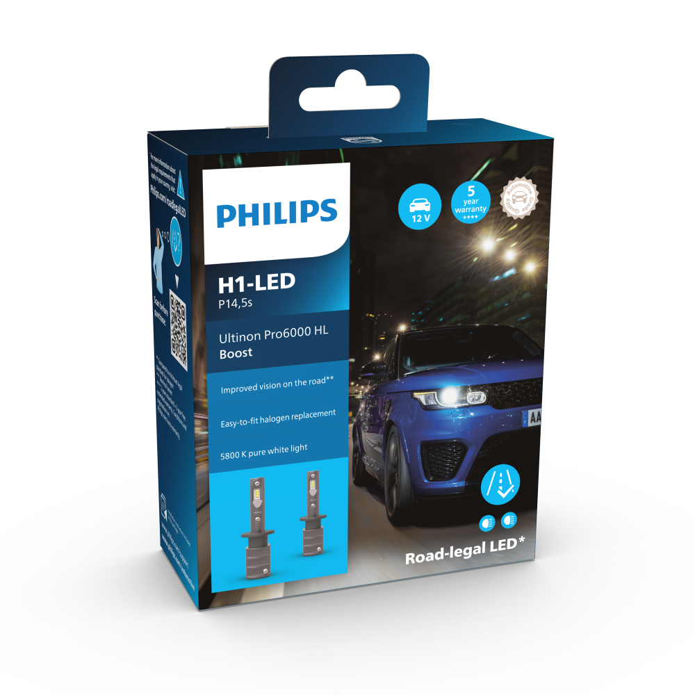 Philips Ultinon pro6000 H1 LED BOOST 11258U60BX2