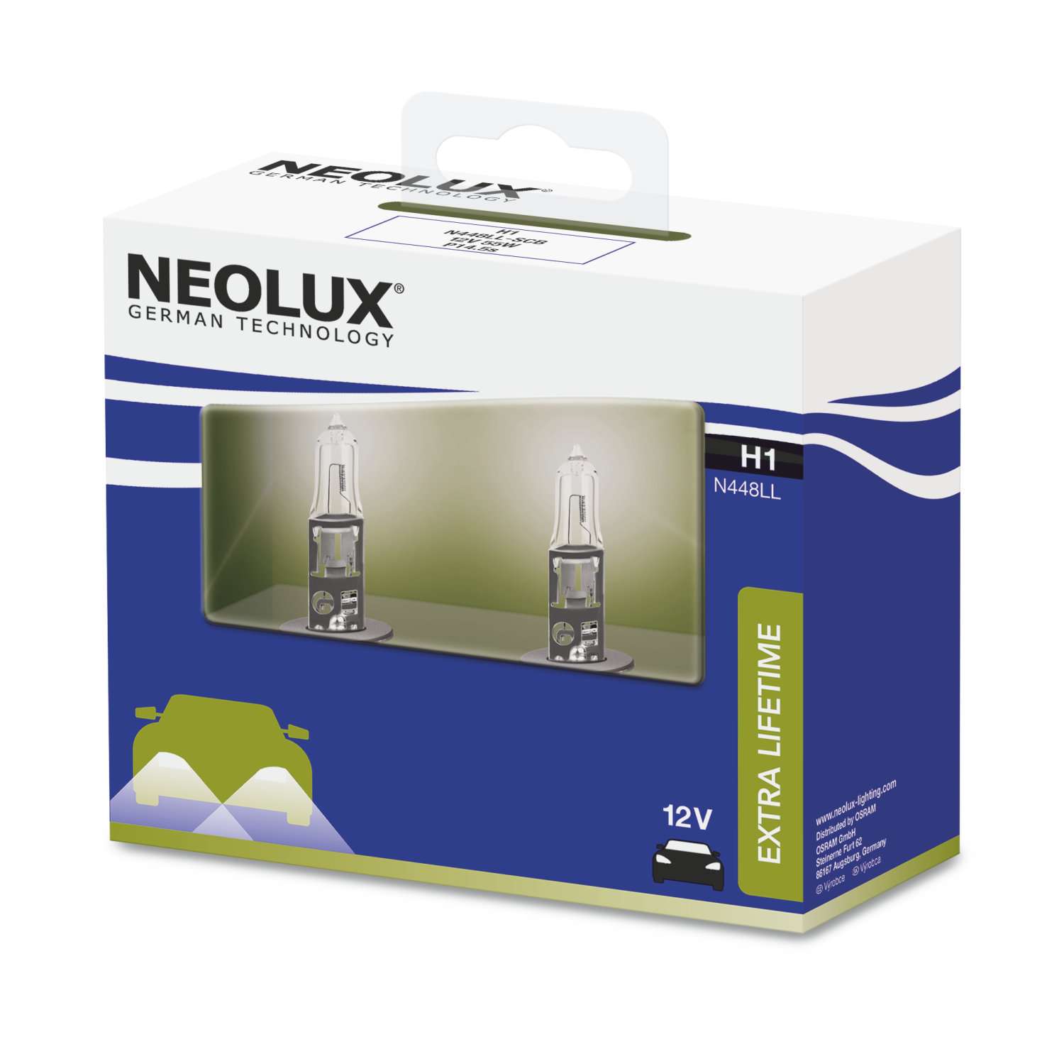 H1 12V 55W P14.5s Extra Lifetime 2 St. NEOLUX