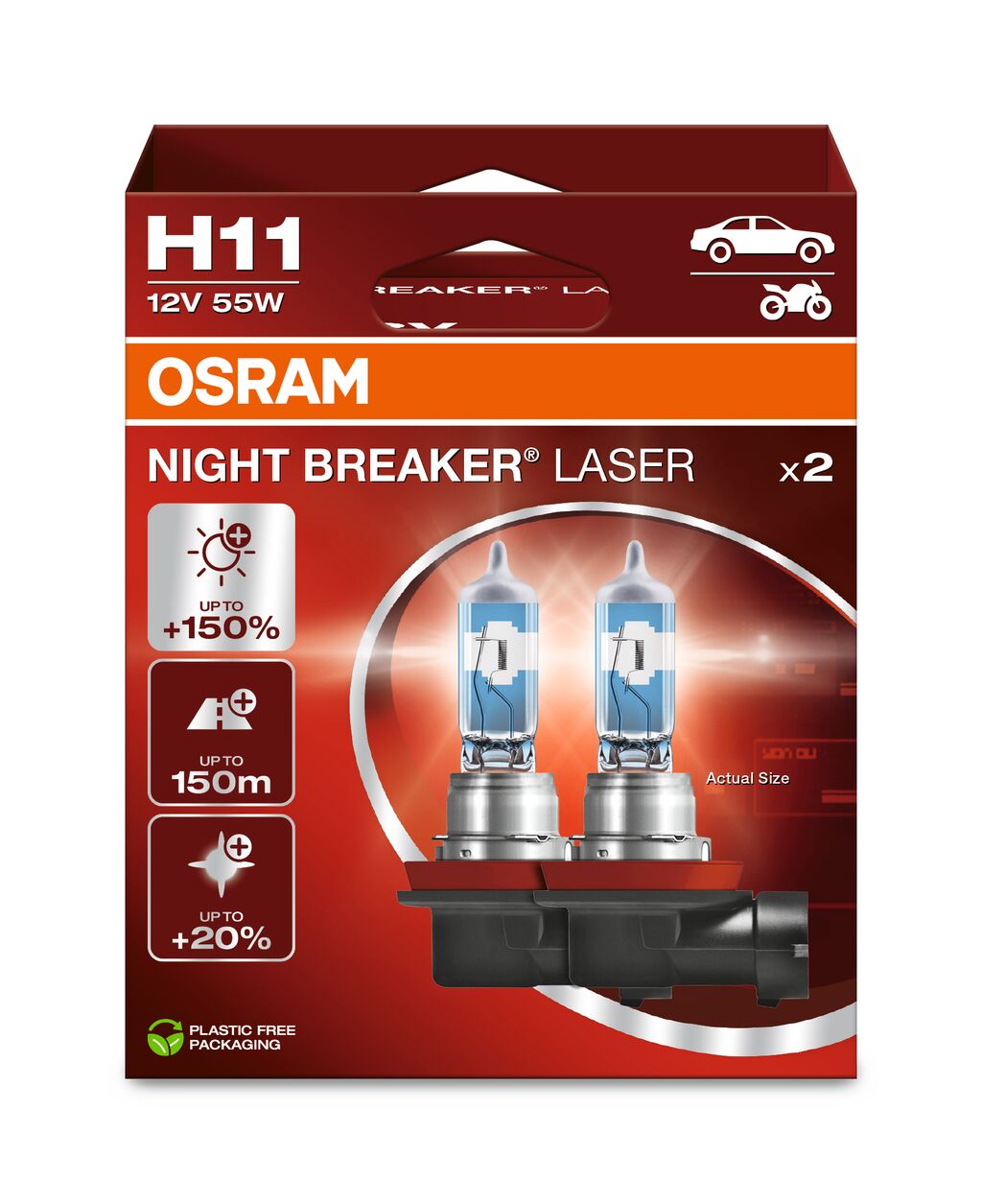 Osram H11 12V 55W NIGHT BREAKER® LASER (2stk.)