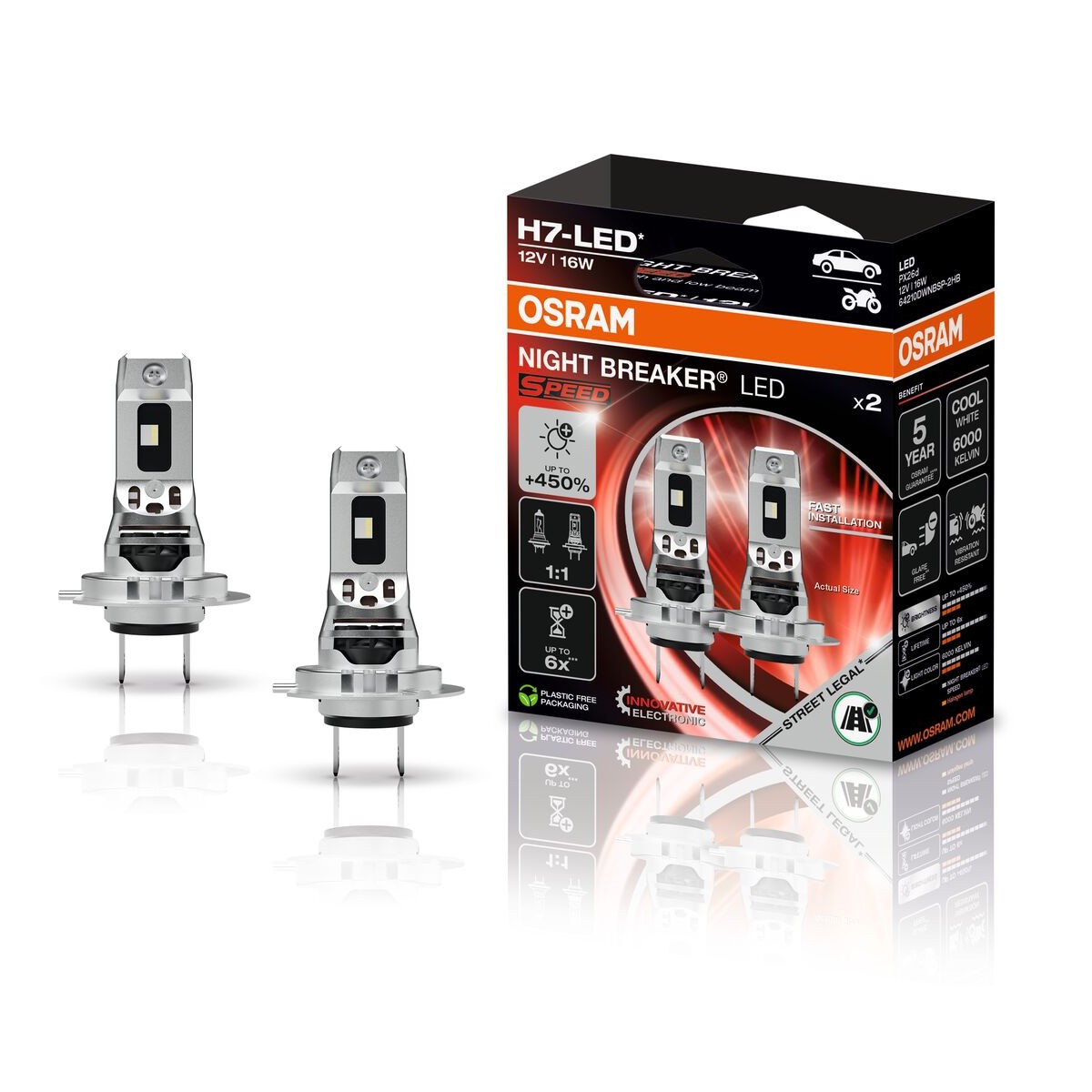 H7 NIGHT BREAKER LED SPEED 450 StVZO-Konforme LED