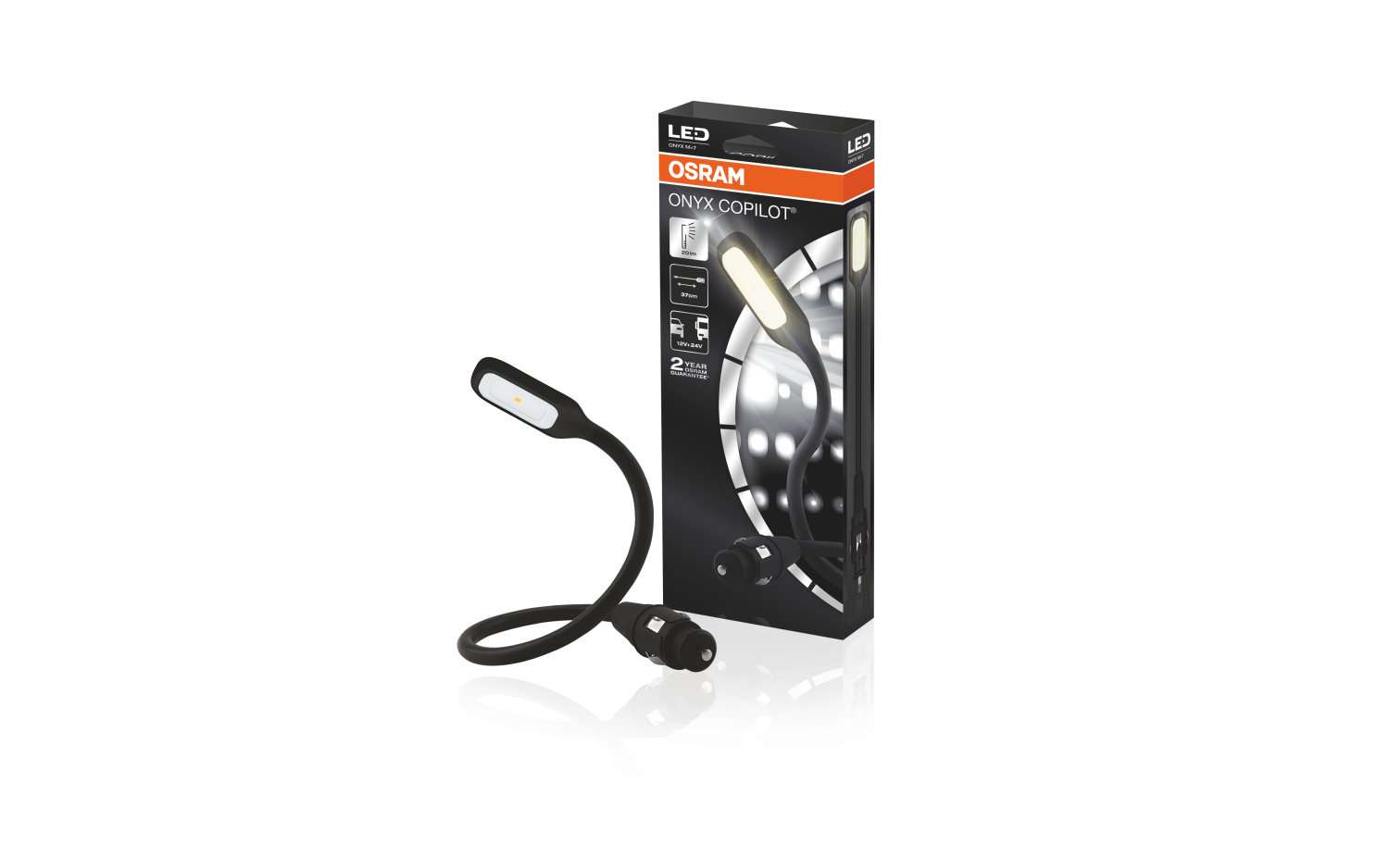 ONYX Copilot M Flexibles LED Leselicht 37mm 12V /24V OSRAM