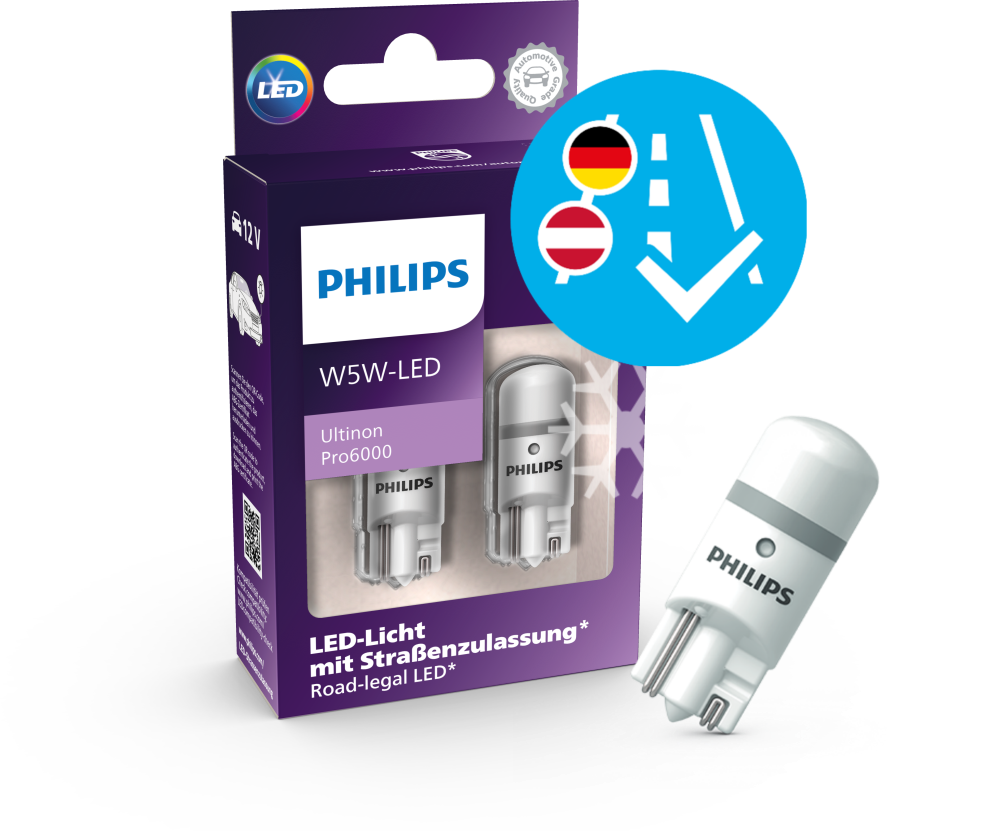 Philips Ultinon Pro6000 W5W LED mit Straßenzulassung*