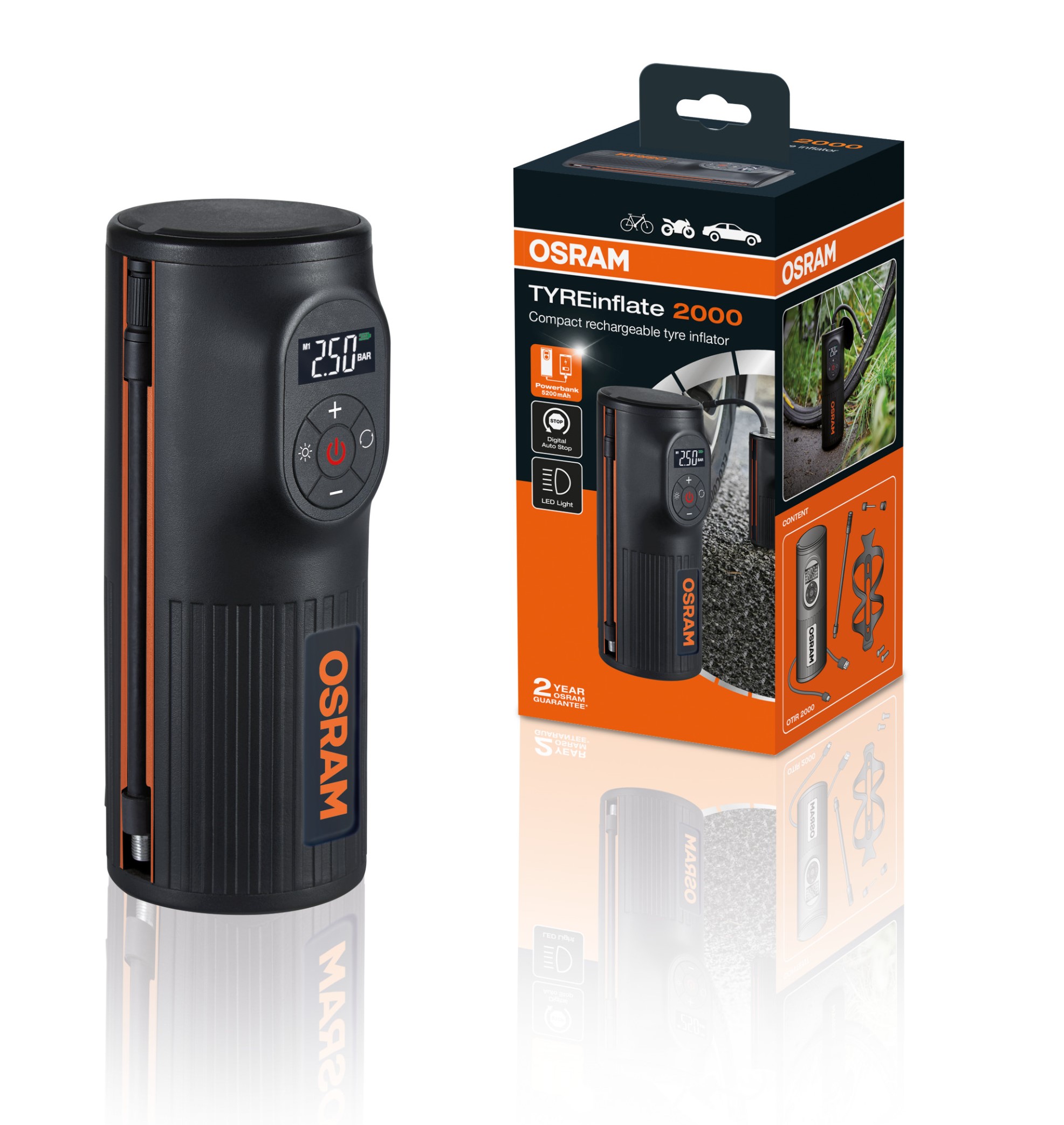 Osram TYREinflate 2000 Schnelle Reifenpumpe (1 stk.)