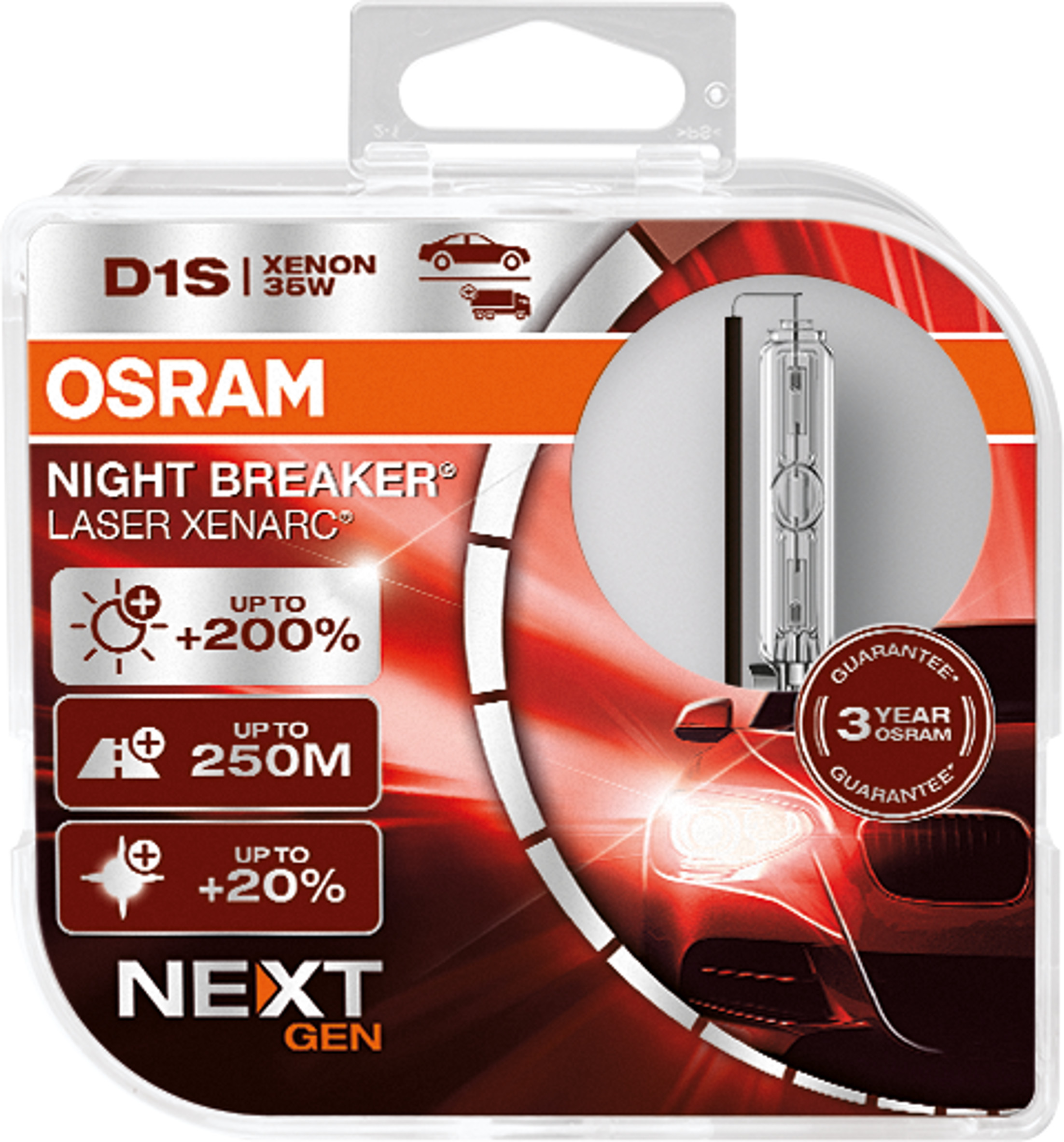 D1S 12/24V XENARC® NIGHT BREAKER® LASER +220%