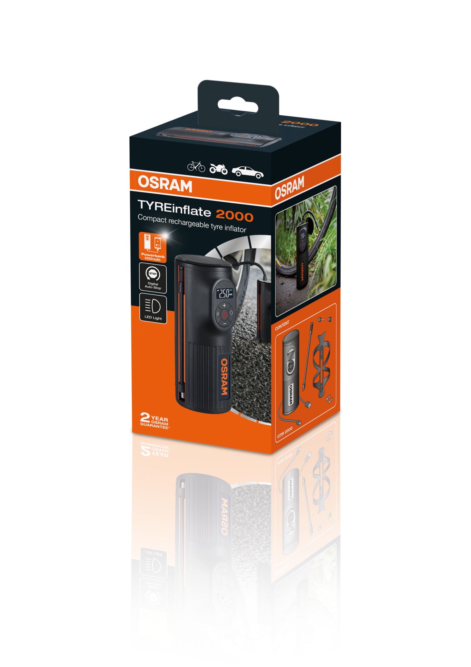Osram TYREinflate 2000 Schnelle Reifenpumpe (1 stk.)