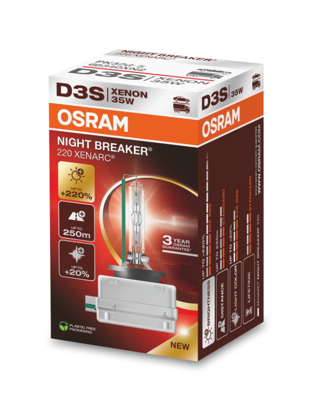 D3S 35W XENARC® NIGHT BREAKER +220% 3 Jahre Garantie*