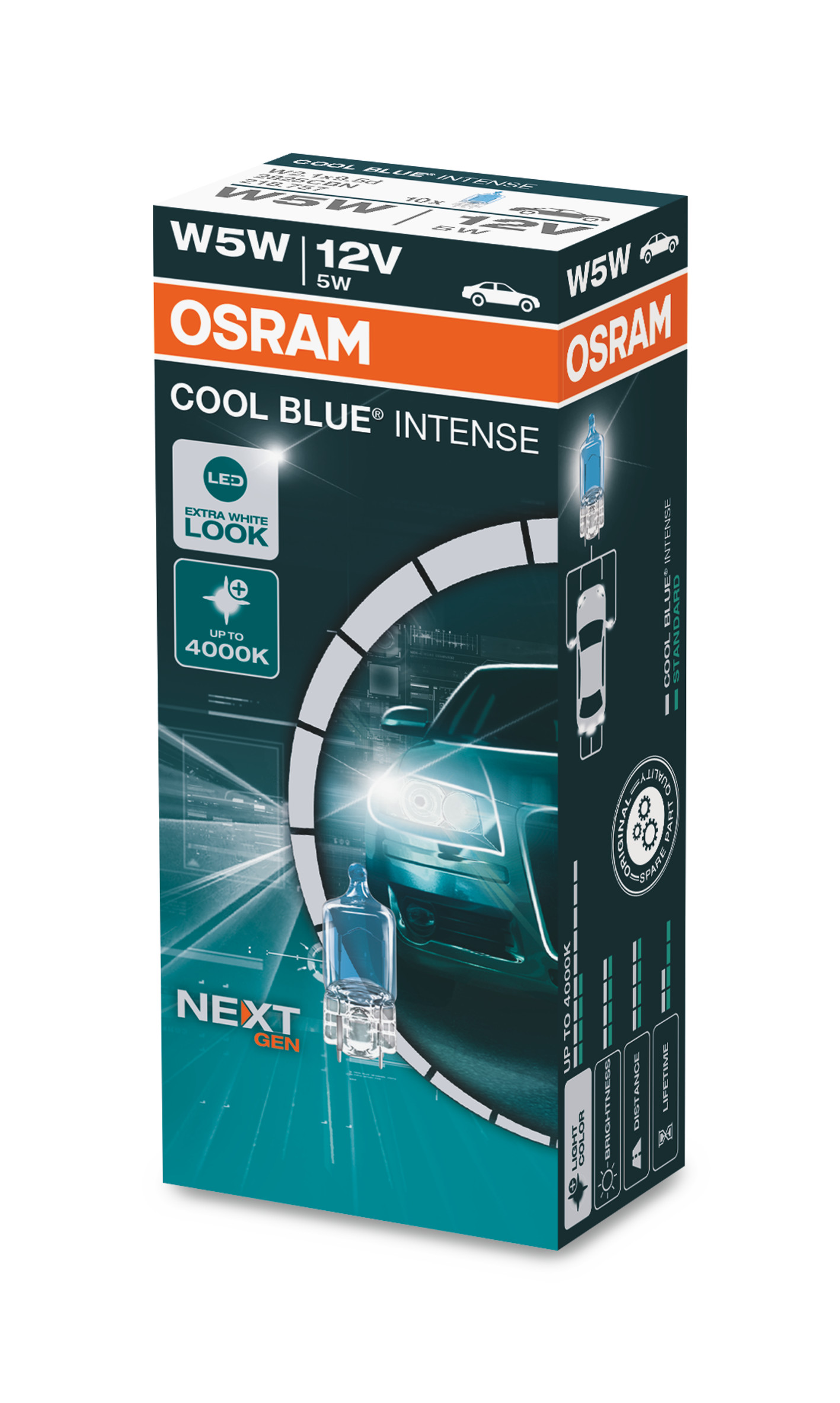 W5W 12V W2.1x9.5d 5W Cool Blue INTENSE NextGen. 4000K 1St. O