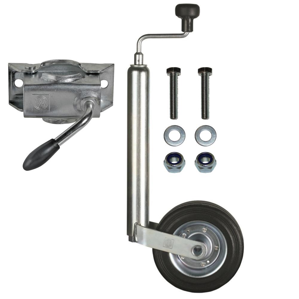Anhänger Stützrad Ø48mm 150KG mit Klemmhalter inkl. Befestigungsmaterial