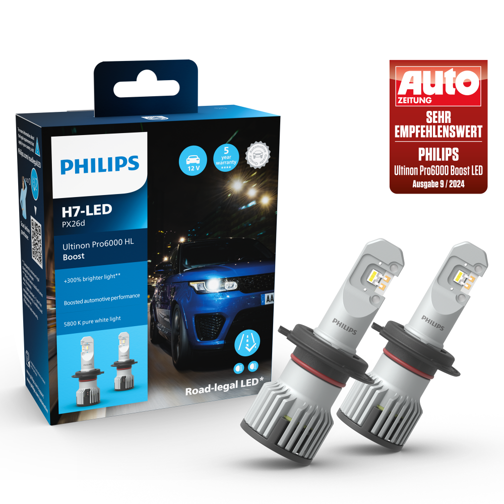 Philips Ultinon Pro6000 H7-LED BOOST 11972U60BX2 +300%