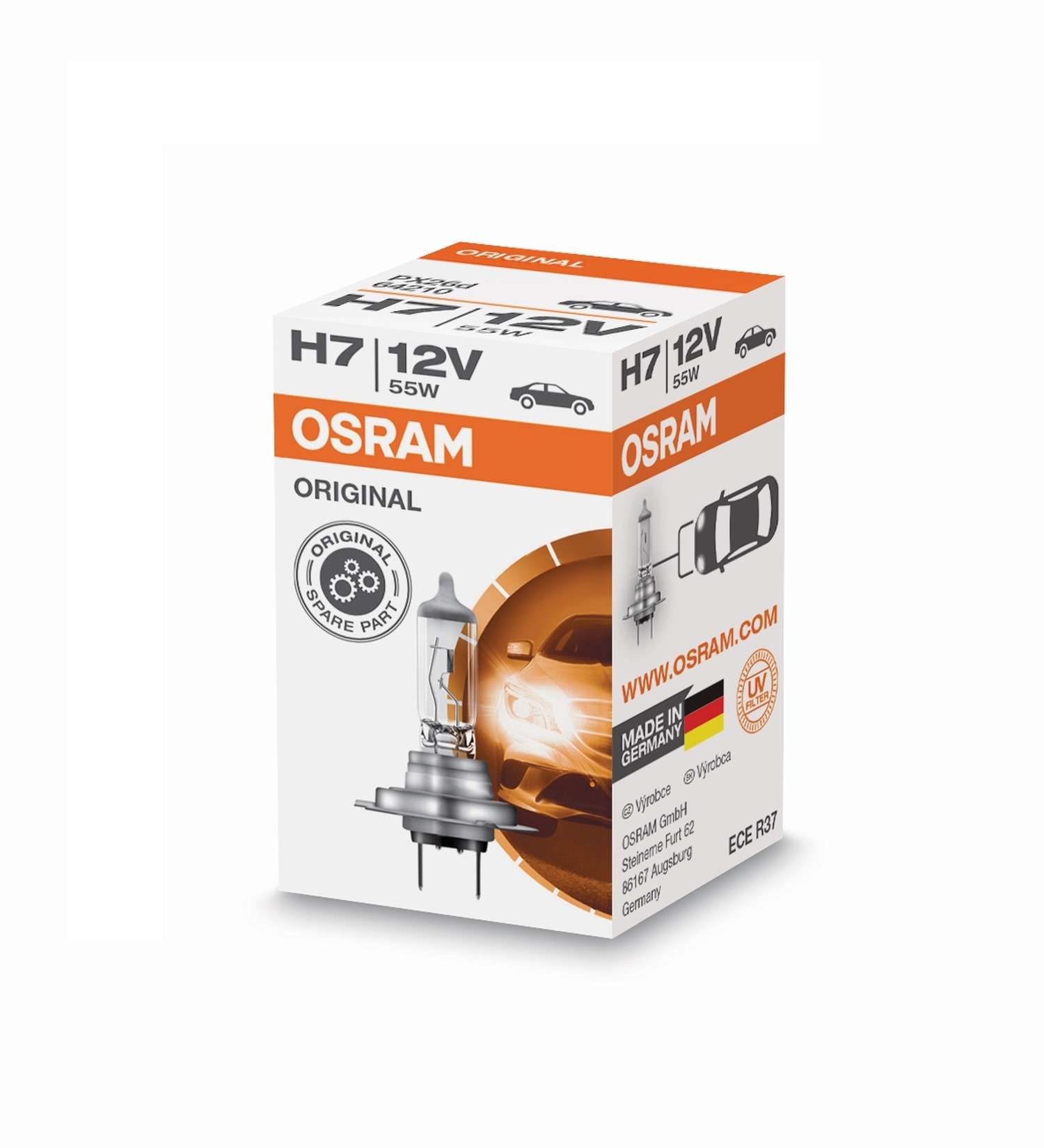 H7 12V 55W PX26d 1st. Original Spare Part OSRAM