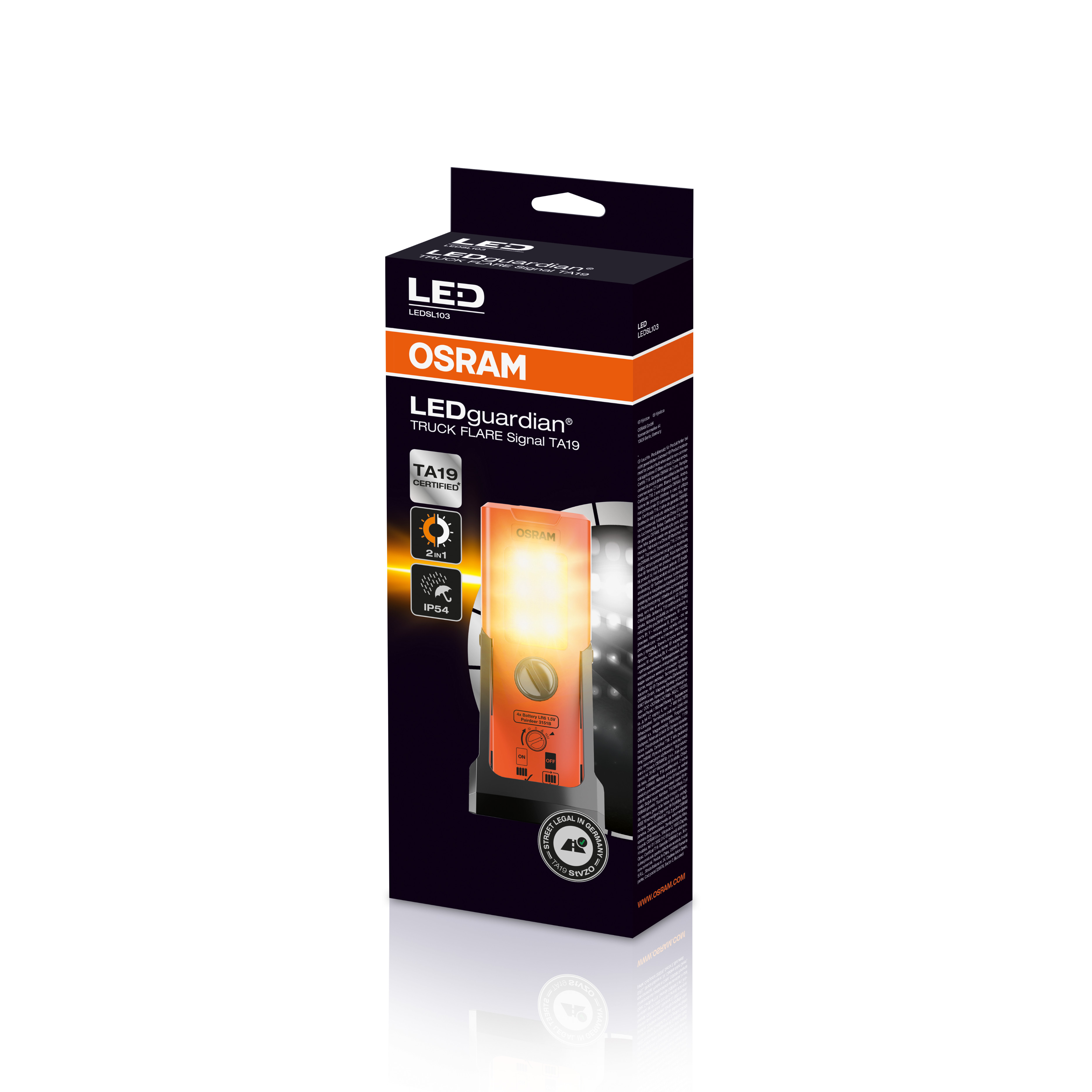 LEDGuardian® Truck Flare Signal TA19 Warn-, Notleuchte/Tasch