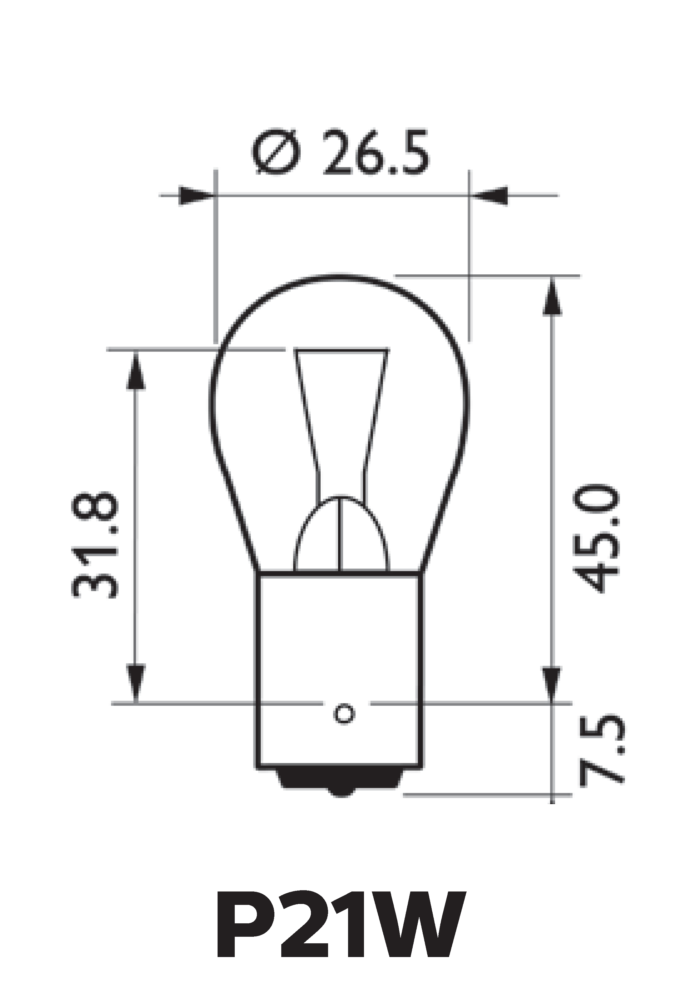 P21W Standard 12V 21W