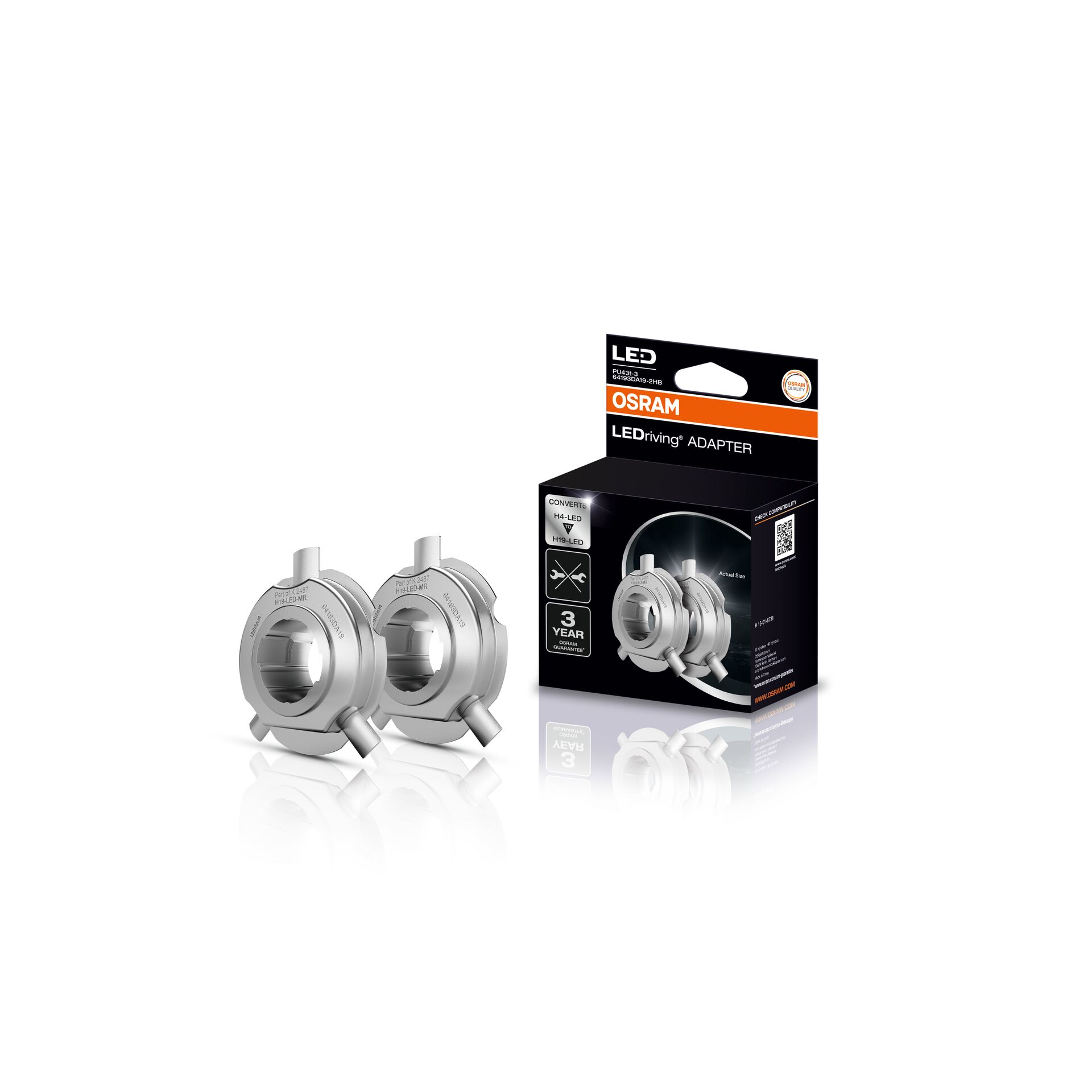 LEDriving ADAPTER für NIGHT BREAKER LED H19 2 St. OSRAM