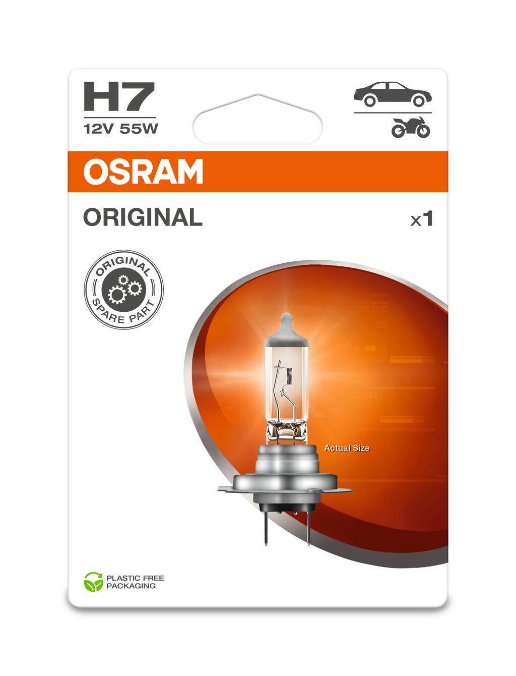H7 12V 55W PX26d Original Spare Part 1st. Blister OSRAM