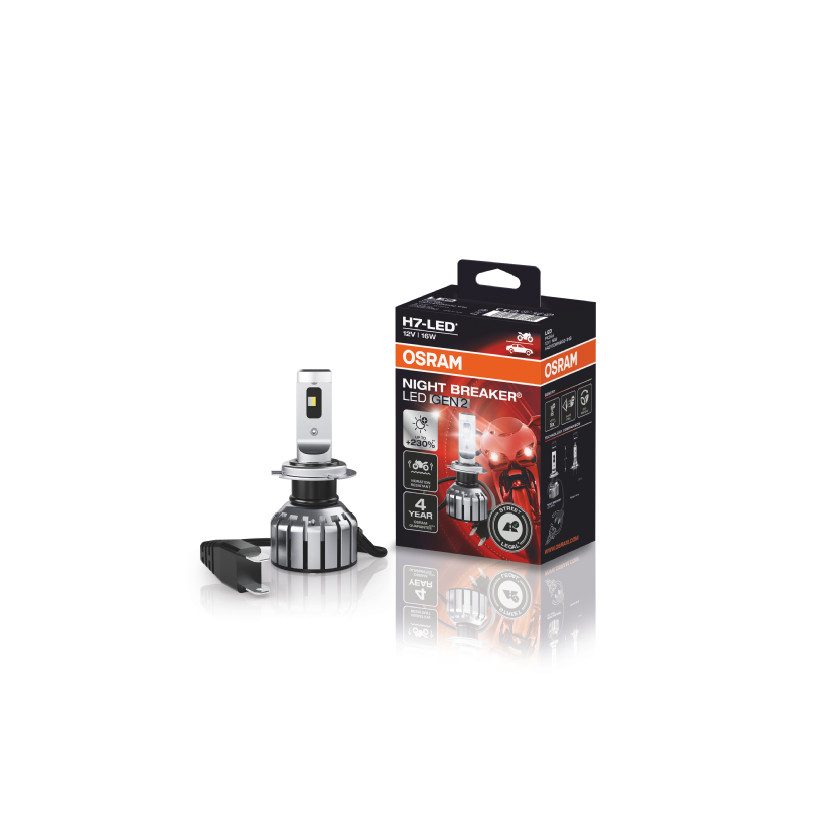 H7 NIGHT BREAKER LED +230% StVZO-Konforme Motorrad LED-Nachr