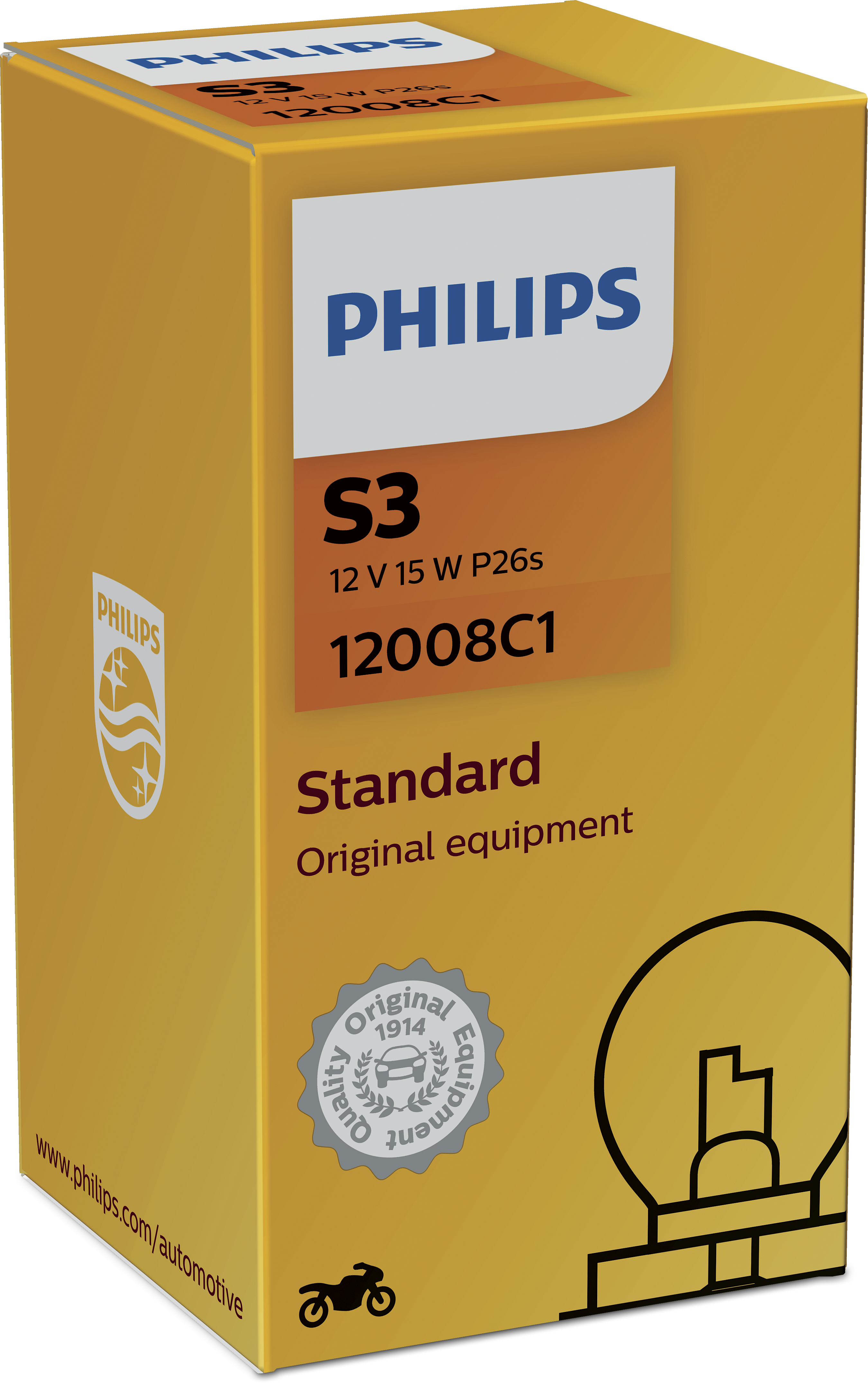 Philips S3 Standard Moto 12V 15W (1 Stk.)