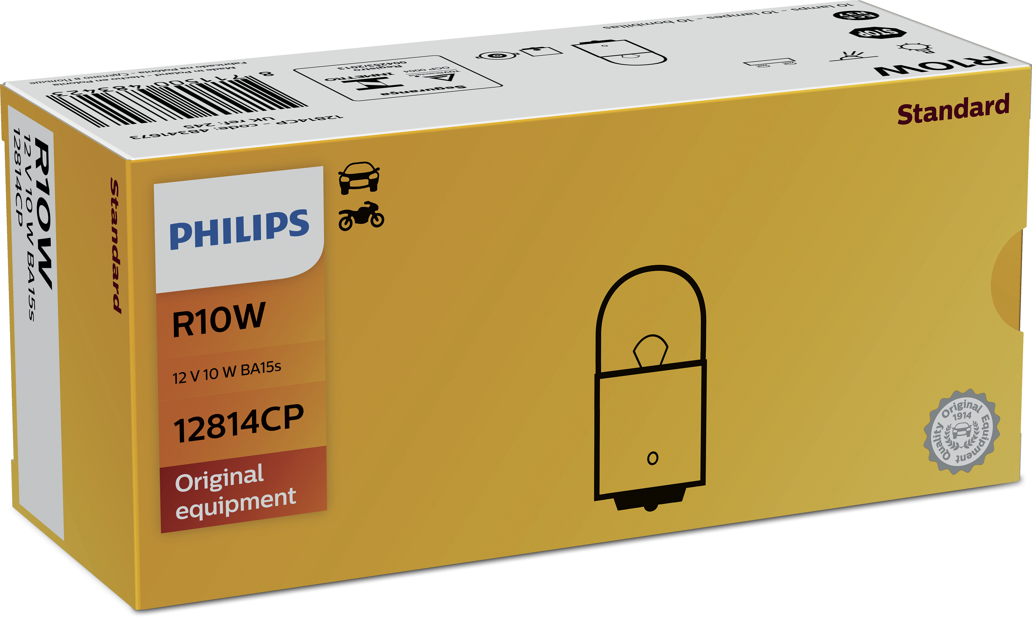Philips R10W Standard 12814CP