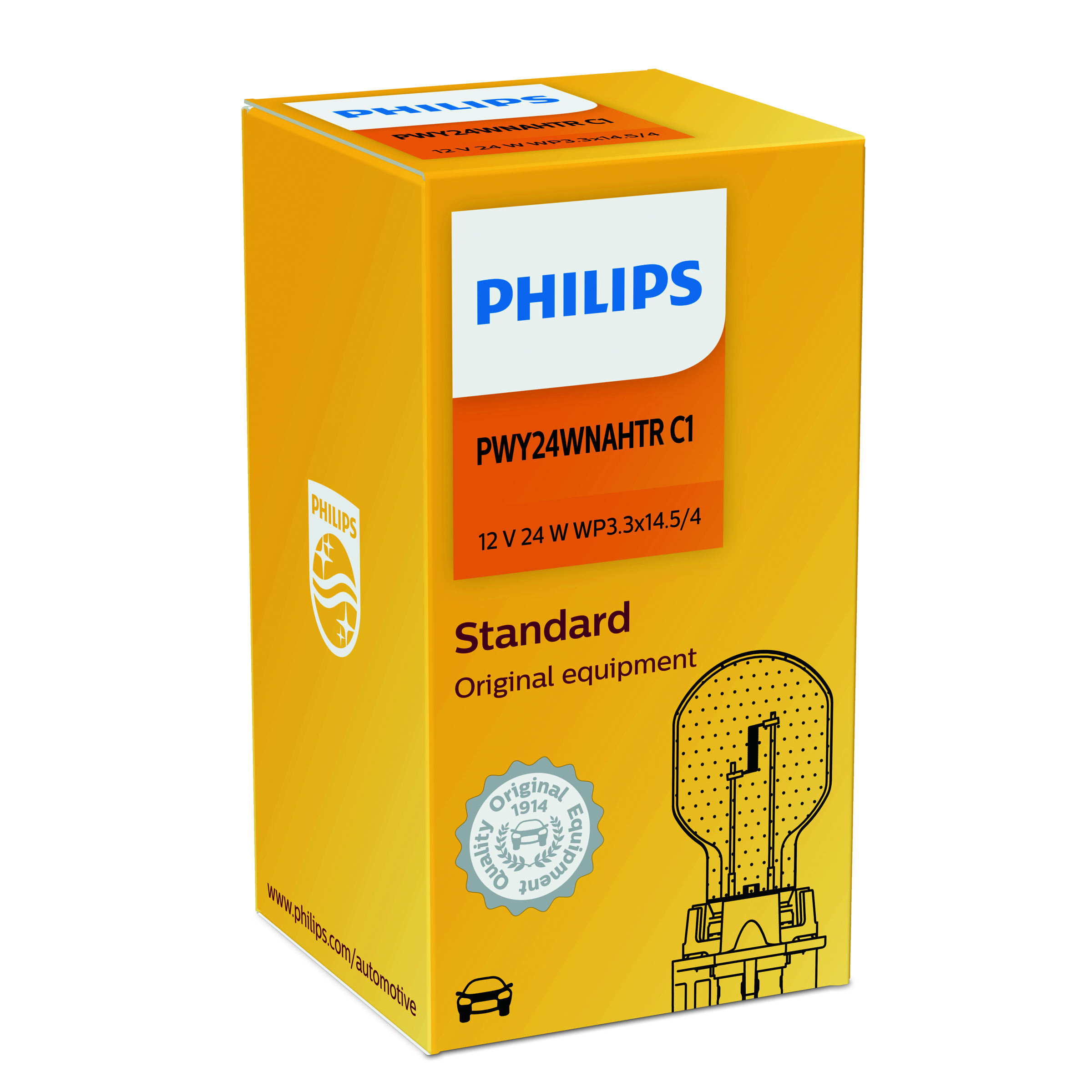 Philips PWY24W  NAHTR Blinkerlampe WP3,3x14,5 12V/24W