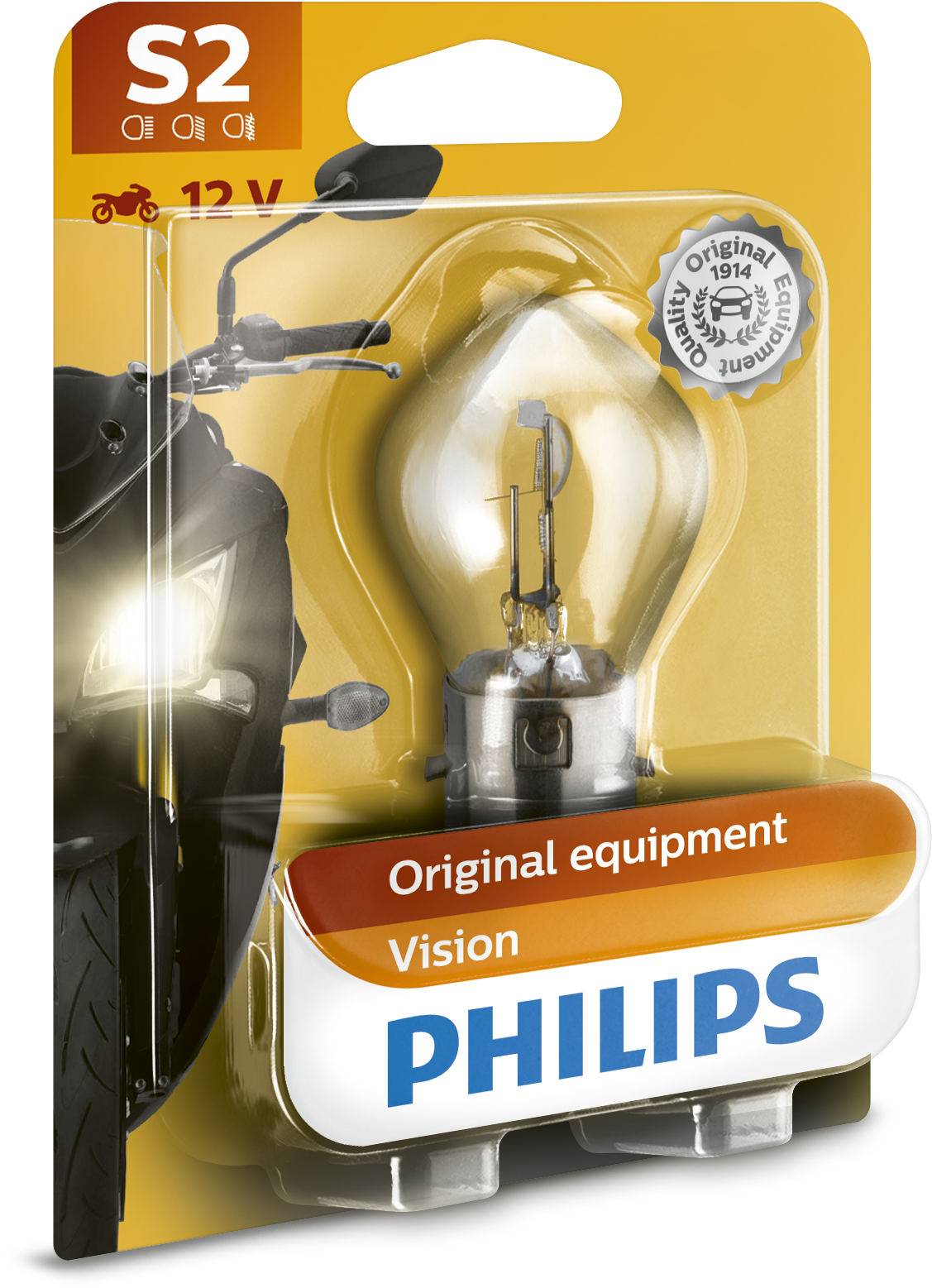 Philips S2 Vision Moto Vibrationsfest 12728BW 12V 35W 1stk.