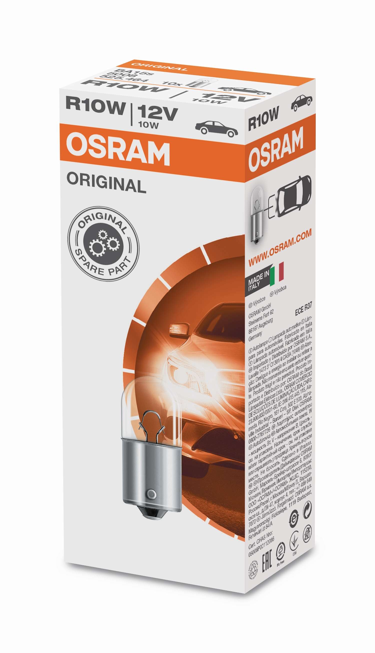 R10W 12V 10W BA15s 1st. OSRAM