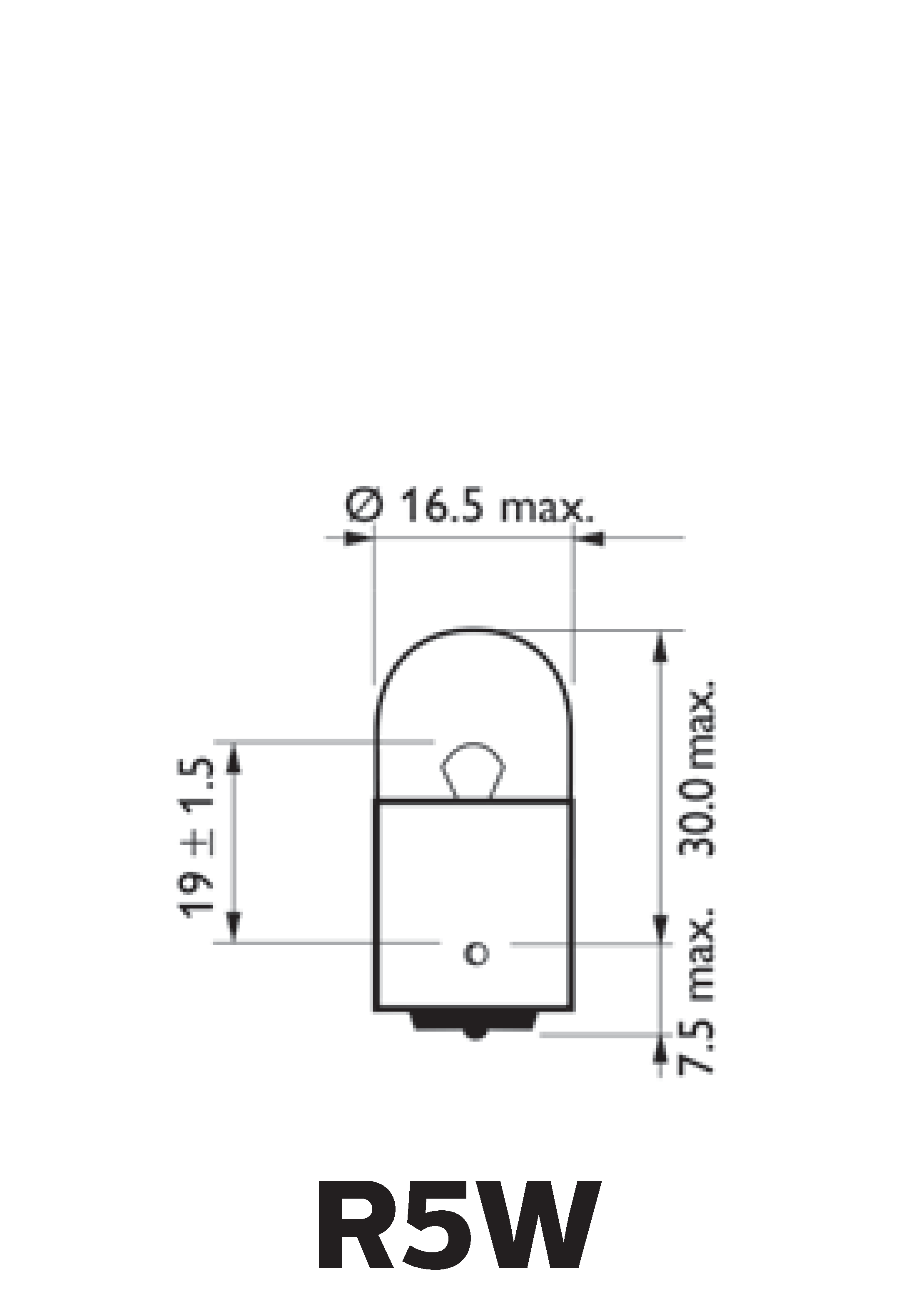 R5W Standard 12V 5W