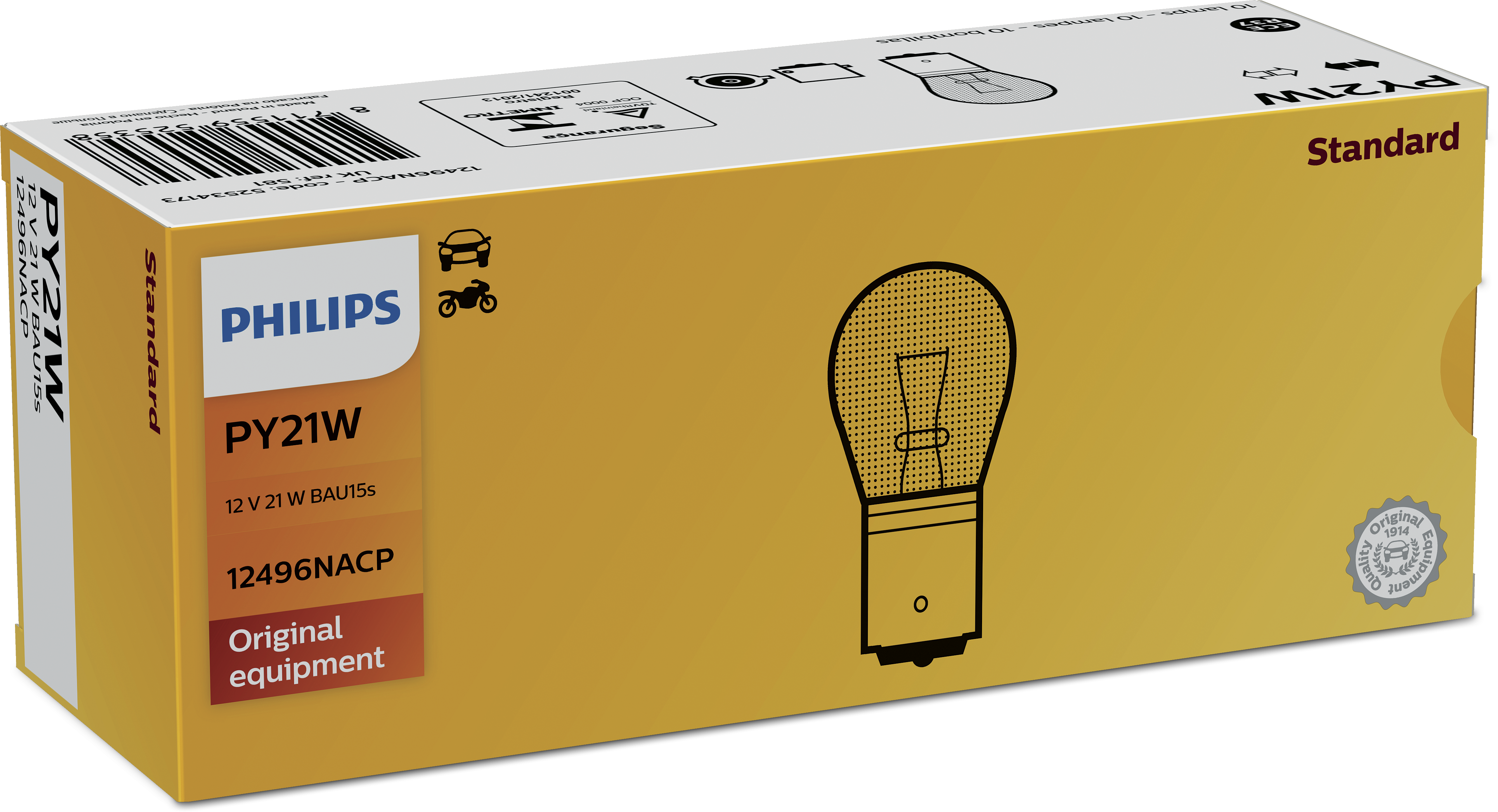 PY21W Standard 12496NACP (10stk. pro Packung)