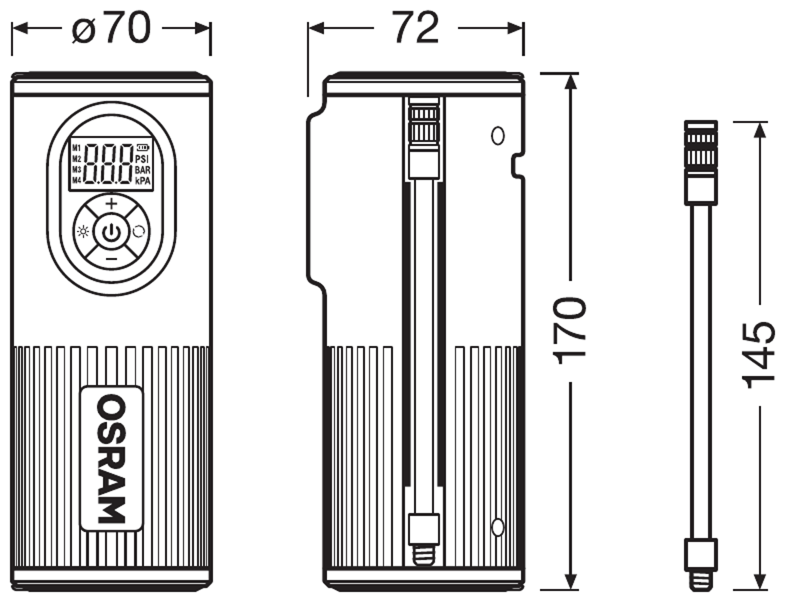 Osram TYREinflate 2000 Schnelle Reifenpumpe (1 stk.)