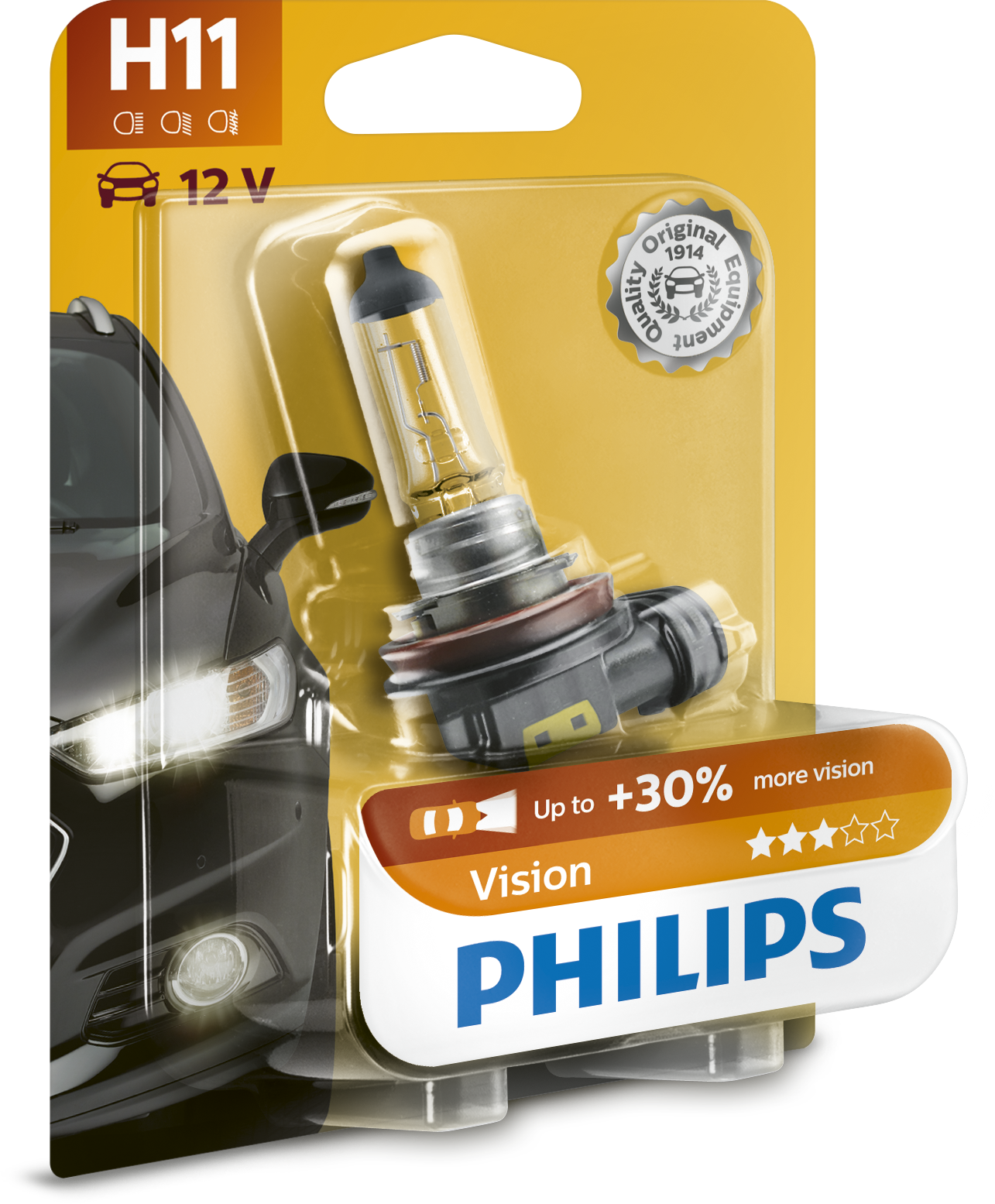 Philips H11 Vision bis zu 30% mehr Licht Premium