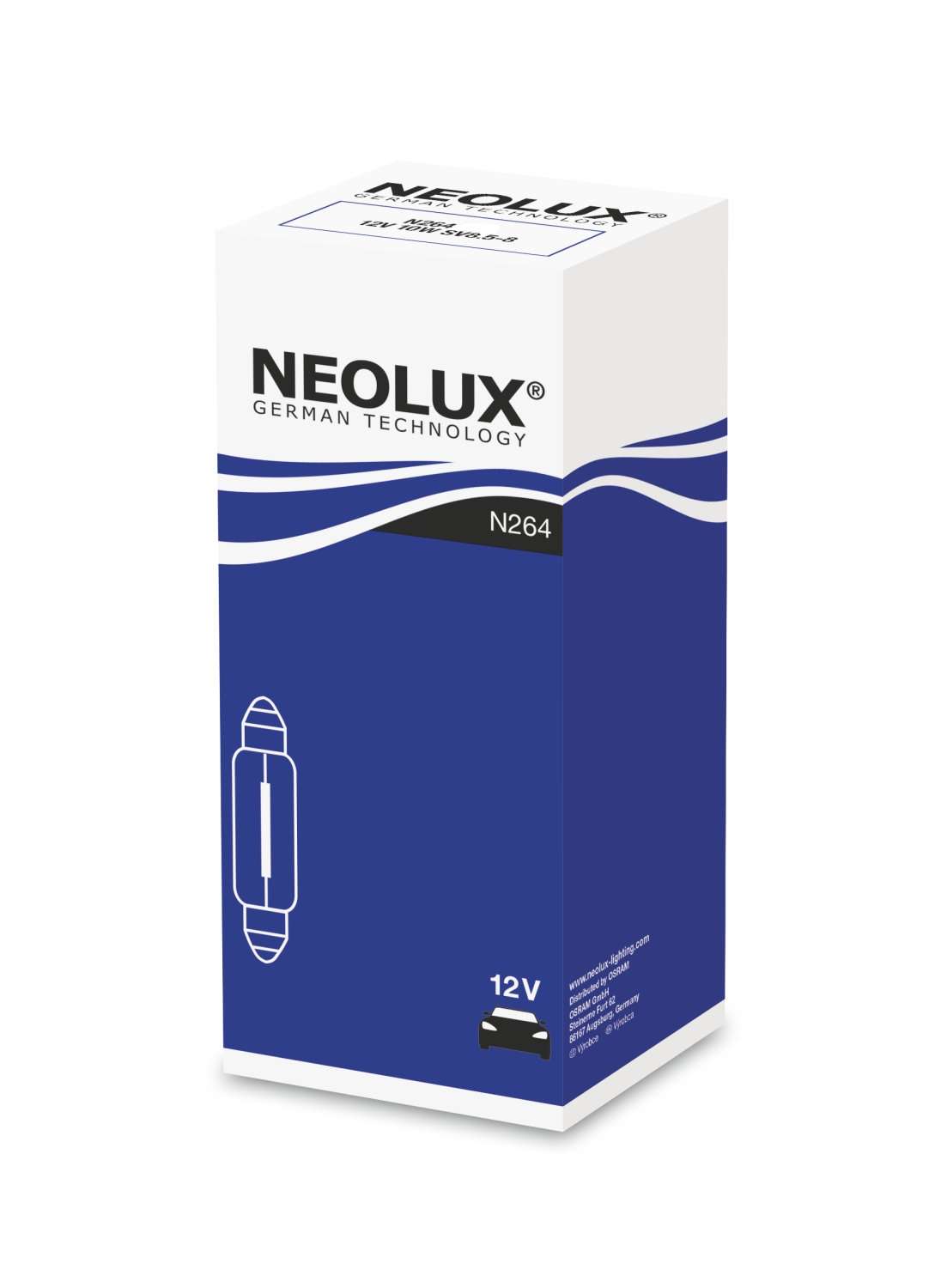10W 12V SV8,5 - 8 43mm Soffitte Lang 1 St. NEOLUX