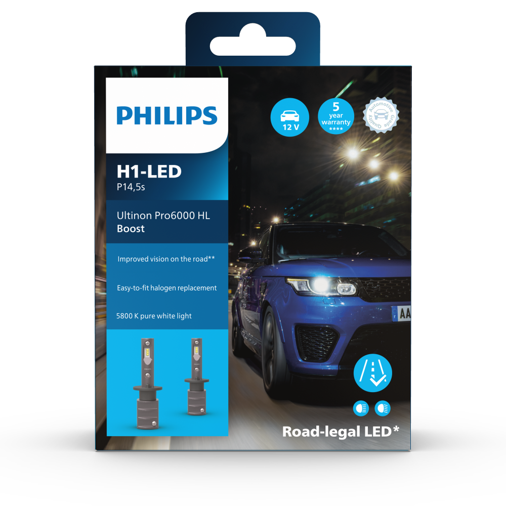 Philips Ultinon pro6000 H1 LED BOOST 11258U60BX2