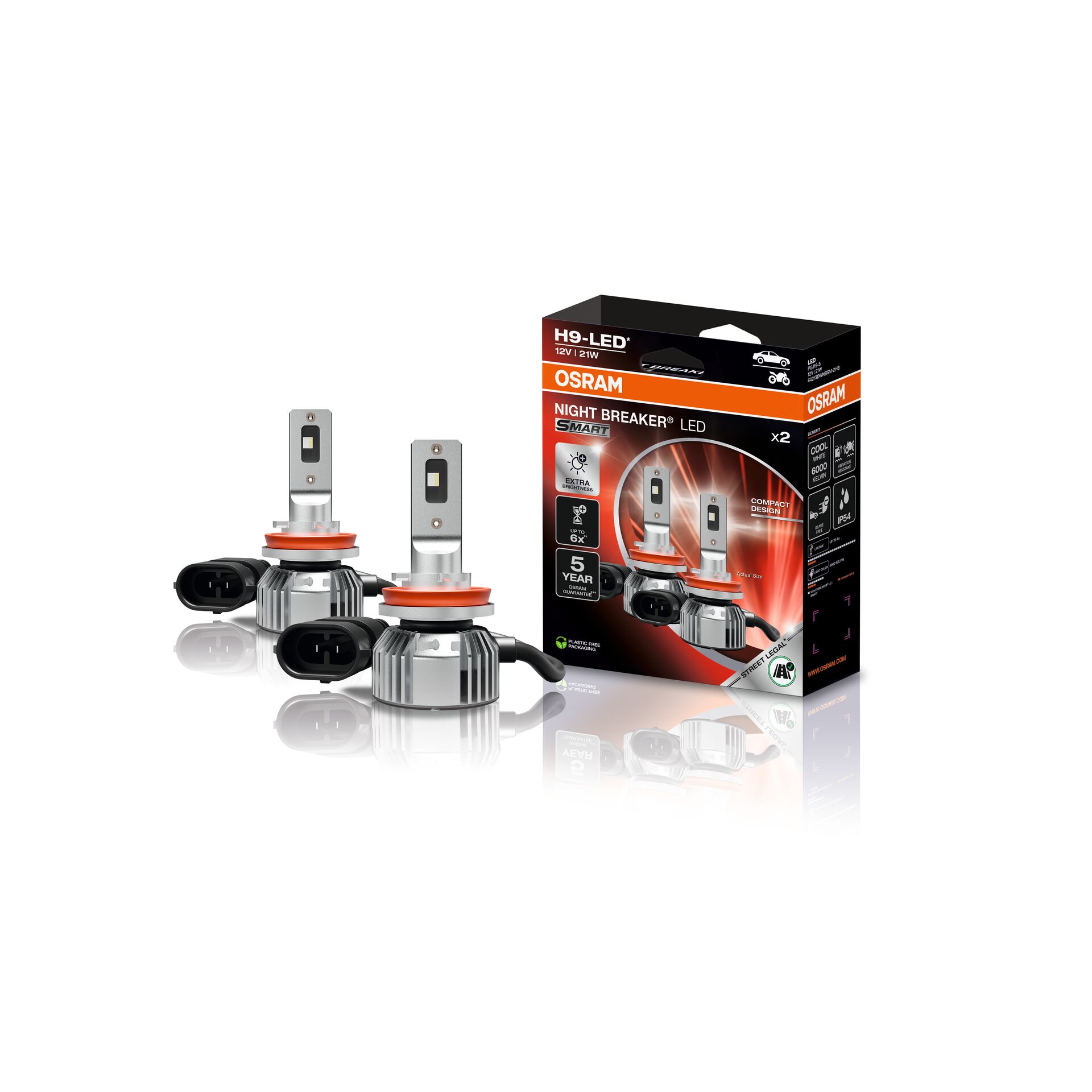 B-Ware H9  NIGHT BREAKER LED SMART +330% StVZO-Konforme LED