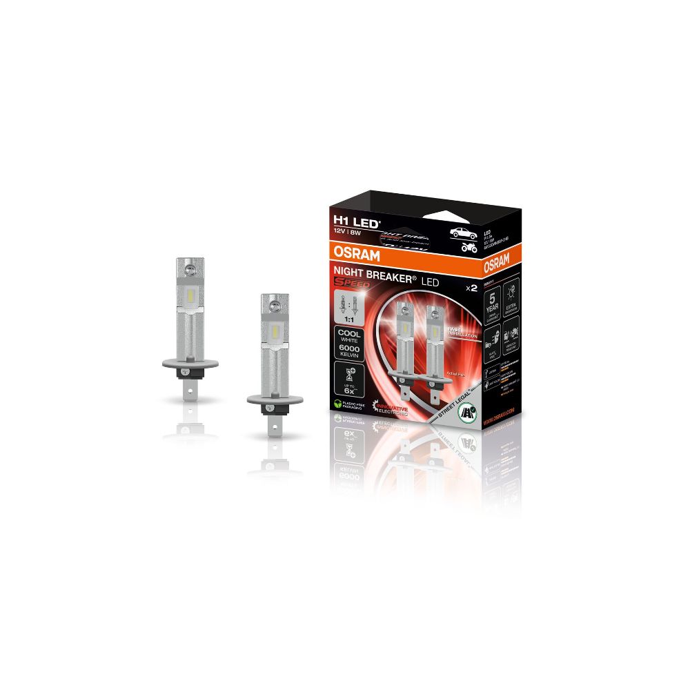 ++VORBESTLLUNG++ Osram NIGHT BREAKER® LED SPEED H1 6000K Set