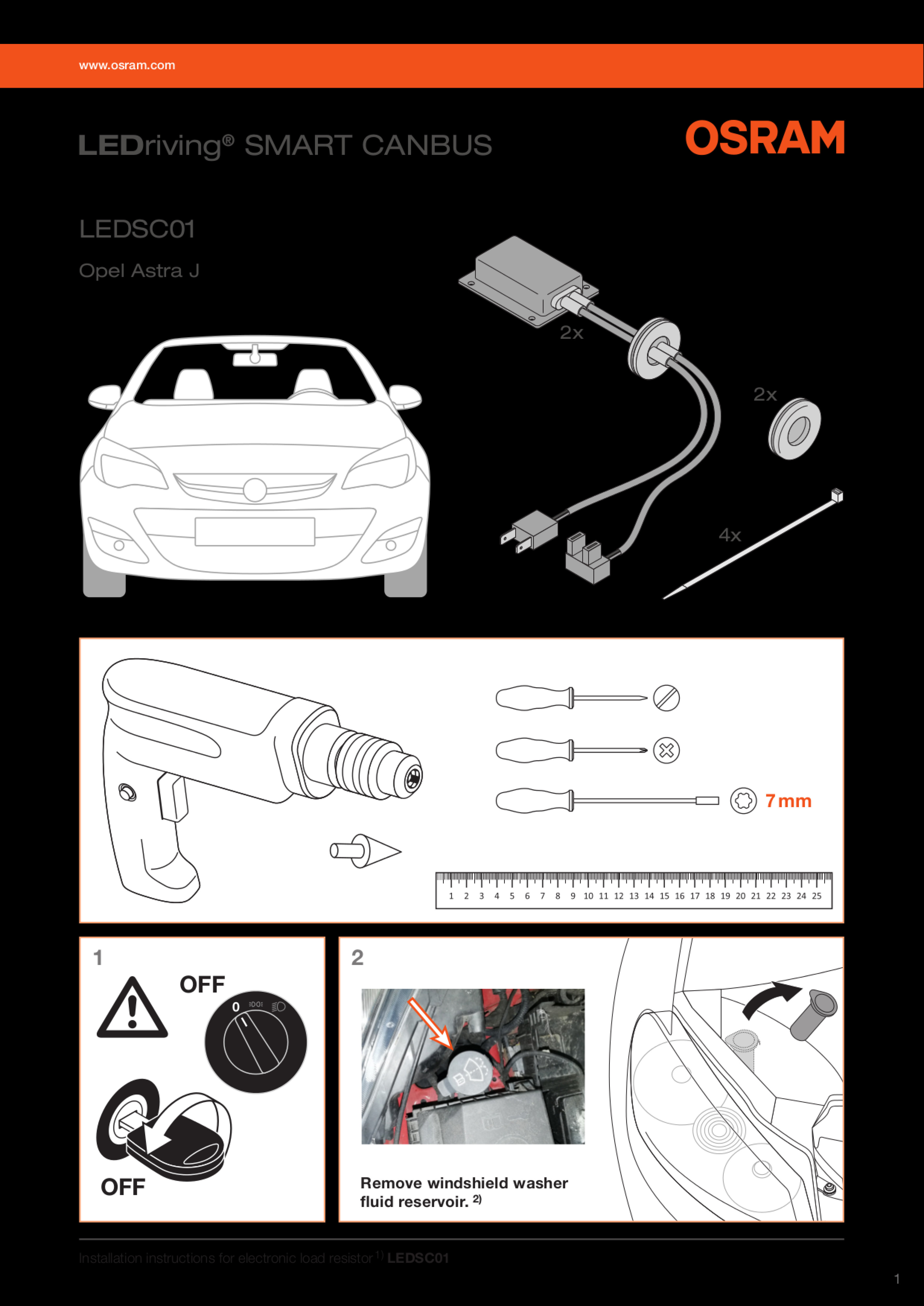 Osram CanBus Lastwiderstand für H7 Nachrüstlampe LEDSC01