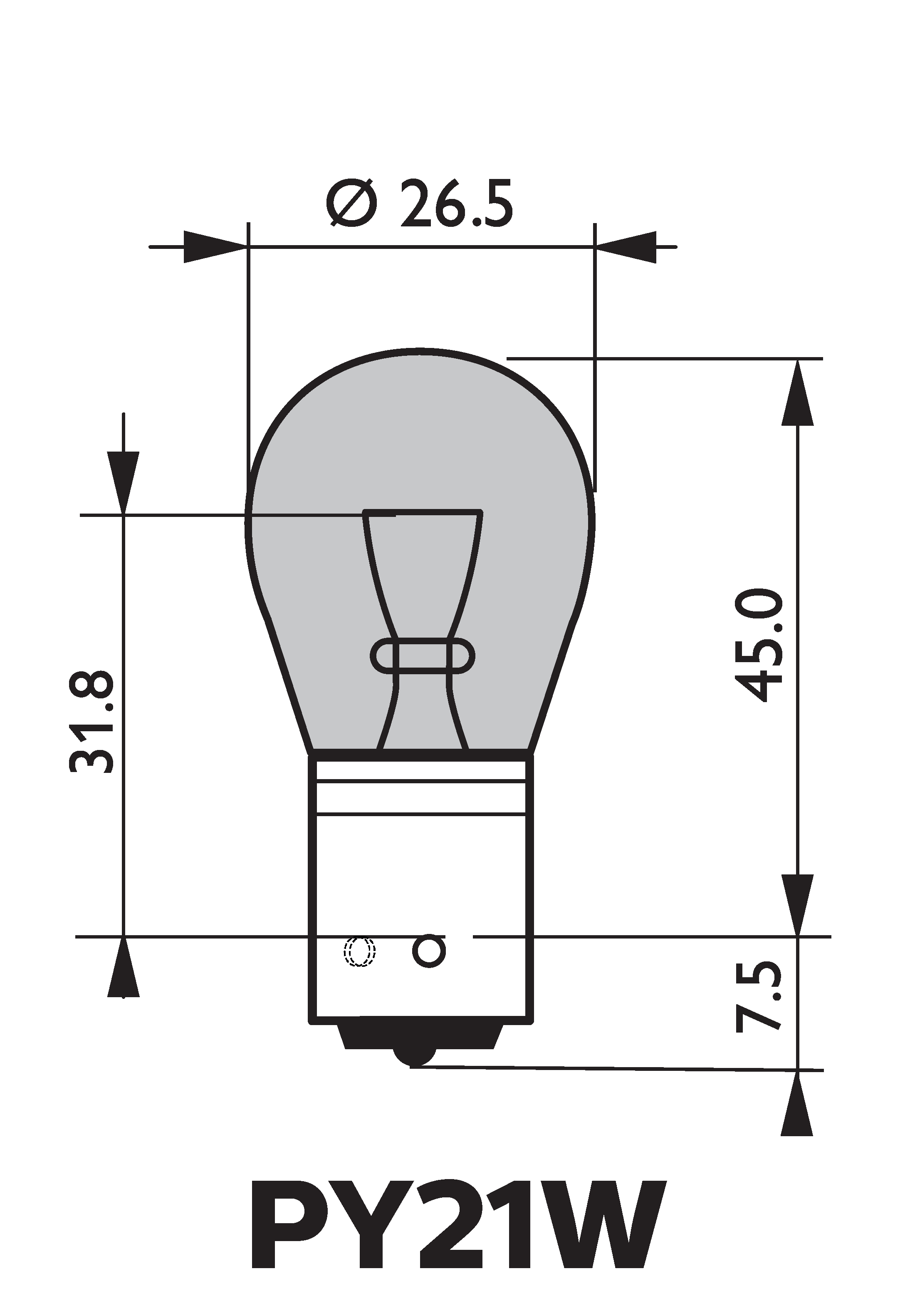 PY21W Standard 12496NACP (10stk. pro Packung)
