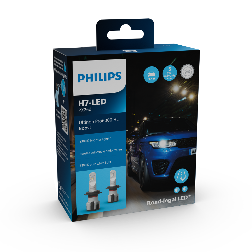 Philips Ultinon Pro6000 H7-LED BOOST 11972U60BX2 +300%